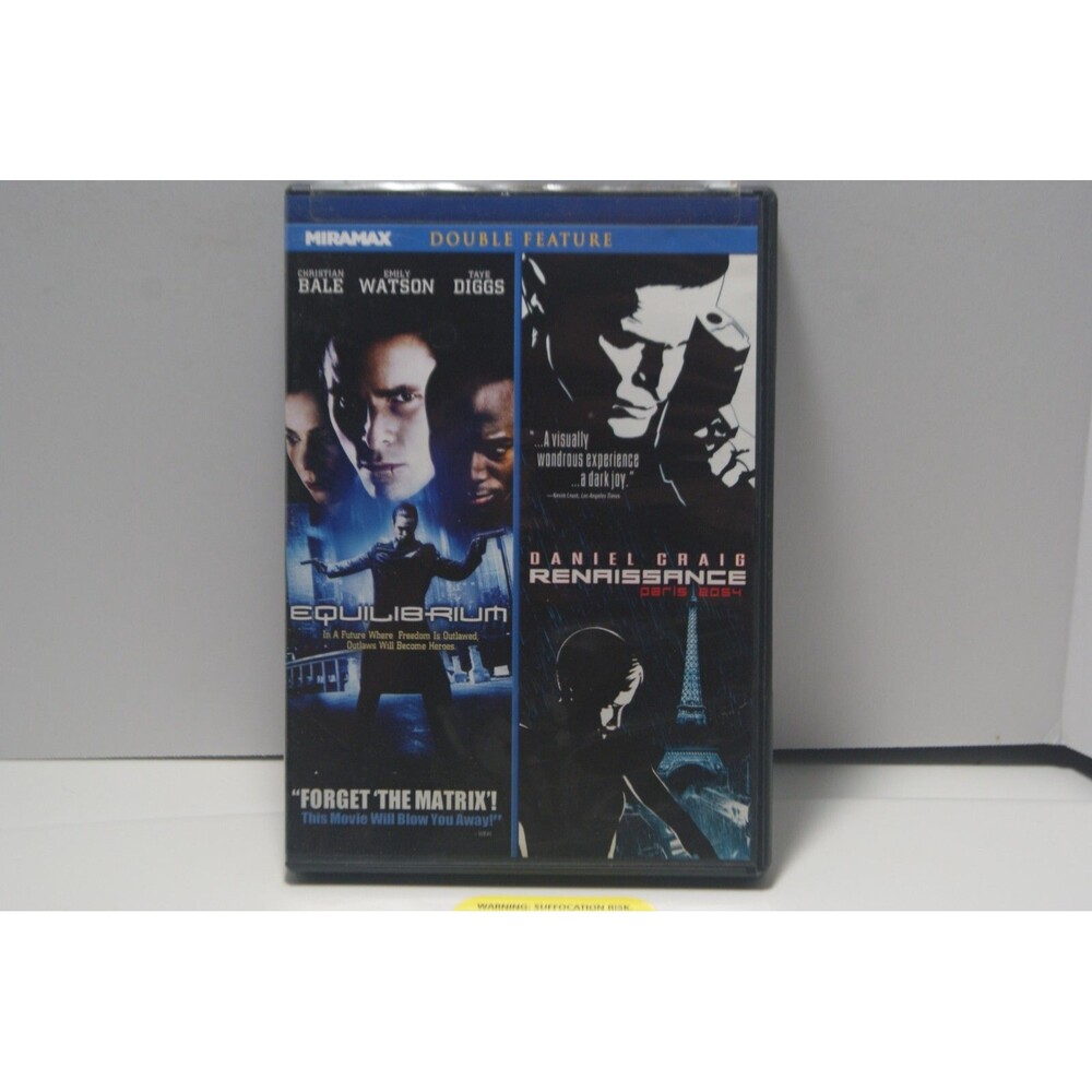 RENAISSANCE / EQUILIBRIUM (2011) Miramax Double Feature, Christian Bale Action